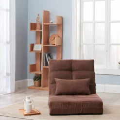 Triple Fold Down Sofa Bed, Adjustable Floor Couch Sofa With One Pillow, 5 Reclining Position, Convertible Polyester Guest Sleeper -Bold Design Store GUEST 3bb4ca1a 012d 449a ad0a e32a86959278