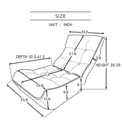 Single Sofa Reclining Chair Japanese Chair Lazy Sofa Tatami Balcony Reclining Chair Leisure Sofa Adjustable Chair 5 Single Sofa Reclining Chair Japanese Chair Lazy Sofa Tatami Balcony Reclining Chair Leisure Sofa Adjustable Chair - Image 5