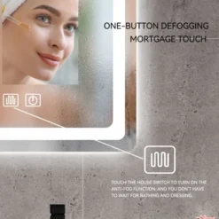 31in. H LED Single Bathroom Vanity Mirror In Polished Crystal Bathroom Vanity LED Mirror For Bathroom Wall Smart Lighted Vanity Mirrors -Bold Design Store GUEST 3cf5df31 05b6 46cb 81a6 fe89ba89d7a2