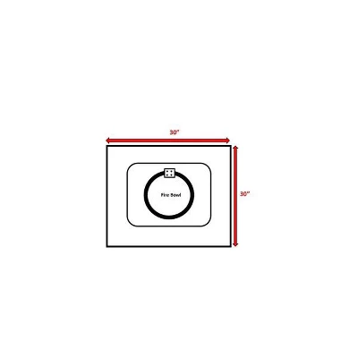 30" Metal Fire Pit With Powder-Coated Finish And Smoked Glass Top 6 30" Metal Fire Pit With Powder-Coated Finish And Smoked Glass Top - Image 6