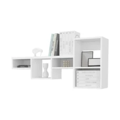 Globe Wall-Mounted Shelf Unit With 5 Shelves, White -Bold Design Store GUEST 410a080a 4b77 4af0 806f 48acacefc9c7