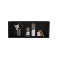 Wall Cabinet 12" H, 1 Spacious Shelf, Black -Bold Design Store GUEST 419b22d3 c4a9 4b1b 9a9b 0e6de38df0f8