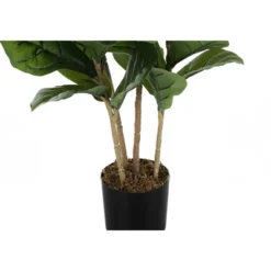 Artificial Plant, 41" Tall, Fiddle Tree, Indoor, Faux, Fake, Floor, Greenery, Potted, Real Touch, Decorative, Green Leaves, Black Pot -Bold Design Store GUEST 4253d523 3e9f 455c 9426 921829d33980