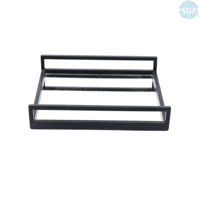 Handcrafted Glass With Metal Frame Serving Tray - 20x20x3 Inches | Rustic & Elegant Design For Entertaining-Set Of 2 4 Handcrafted Glass With Metal Frame Serving Tray - 20x20x3 Inches | Rustic & Elegant Design For Entertaining-Set Of 2 - Image 4