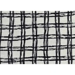 Modern Square Pouf Pattered Black White Fabric Upholstered Ottoman, Non-Slip Floor Pouf, Bean Bag Chair, 1pc Sitting Pouf -Bold Design Store GUEST 45afb754 c9e9 49db b429 6c721bddbafb