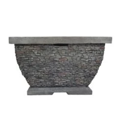 32" MgO Light-Weight Concrete Wood Burning Square Fire Pit, Grey -Bold Design Store GUEST 473070b0 0c63 4907 9a18 2398305ec4b3