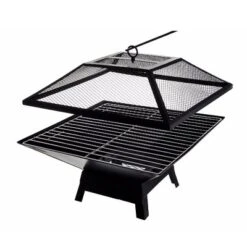 Square Small Fire Pit BBQ Party Portable Fire Pit -Bold Design Store GUEST 4a18df9f 9394 4bb9 8d2a 6bcc3ca76293