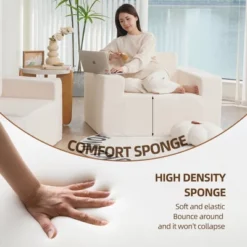 Sofa In A Box Polyester Sofa Couch With Pillow, Bean Bag Chairs For Adults Stuffed High-Density Polyester, Large Bean Bag Sofa -Bold Design Store GUEST 4a457e2d 934d 44dd 8c65 1ca796893101