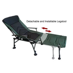 Camping Lounge Chair With Detachable Footrest, Portable Folding Camping Chair With Adjustable Backrest For Outdoor Camping Fishing, Green+black -Bold Design Store GUEST 4cc33332 0f91 438e a4c4 06e054f6c873