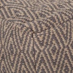 Amuleto Hand - Loomed Cotton Pouf, Dark Grey And Brown -Bold Design Store GUEST 504b9840 be19 4b9f 9ee9 0d7fc15ac9a9