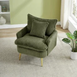 30.31 Inch Single Chair Fashion Sofa, Green Sofa, Coarse Polyester Polyester, Soft And Comfortable, Suitable For Apartment Office Living Room Bedroom 10 30.31 Inch Single Chair Fashion Sofa, Green Sofa, Coarse Polyester Polyester, Soft And Comfortable, Suitable For Apartment Office Living Room Bedroom -Bold Design Store GUEST 51c6a998 dc49 4521 9c38 508068dca72d
