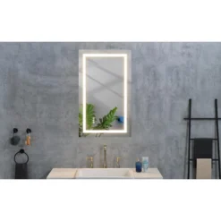 40 X 28 Inch LED Bathroom Mirror With Front And Backlight, Wall Mounted Vanity Mirror, Anti-Fog, Memory, 3 Colors, Stepless Dimmable -Bold Design Store GUEST 5391f88b 0037 4d81 b871 9991d12e31cc
