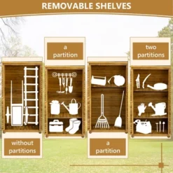 Outdoor Storage Cabinet,Garden Shed,Pool Storage Shed With Lockable Door, Waterproof Roof And 2 Removable Shelves, Storage Shed For Patio And Lawn -Bold Design Store GUEST 54497b95 a712 4817 a437 59f6fb7bb910