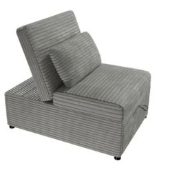 Convertible Wide-Welt Polyester Sofa Sleeper Sofa Chair W/ Polyesterll-Out Bed Smoke -Bold Design Store GUEST 57da9339 903c 4e85 af19 3147d6c1f1a0