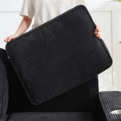 83.86"Polyester Polyester Sofa,Modern Compressed Couch,3-Seater Sofa, Furniture For Living Room,Bedroom,office ,Black -Bold Design Store GUEST 5b3a5d17 de78 4fa5 a701 fc7eeb01aed3