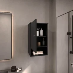 Bathbi 28" Tall Medicine Cabinet With Two Interior Shelves And One Open Shelf -Bold Design Store GUEST 5bbe6cf8 b672 4bcf b860 d8d20df906a5