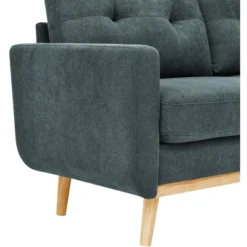 67.7" Wide Mid-Century Modern Polyester Tufted Loveseat Sofa With Wooden Legs -Bold Design Store GUEST 5d9557e4 3b01 4d35 90a3 ca63539e03b3