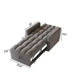 38.2inch Foldable Large-size Sofa Bed, Modern Polyester Single Sofa, Sofa Bed With Adjustable Backrest, 3 Positions And Pillows, Suitable -Bold Design Store GUEST 5e1aea5e 70f1 4b8d 8b47 f621ef89f0b6