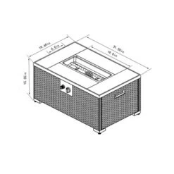 32" Propane Gas Fire Pit Table, 50000 BTU Rectangular Fire Pit, Tile Tabletop With Beautiful Wicker Base For Outside Patio Deck Garden Courtyard-Brown 28 32" Propane Gas Fire Pit Table, 50000 BTU Rectangular Fire Pit, Tile Tabletop With Beautiful Wicker Base For Outside Patio Deck Garden Courtyard-Brown -Bold Design Store GUEST 5ef7046d fd8c 41e3 a261 bee4c0870b6f