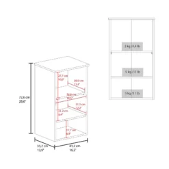 Bathbi 28" Tall Medicine Cabinet With Two Interior Shelves And One Open Shelf -Bold Design Store GUEST 5f36067f 9d7a 469c 8f83 bc25d9910994