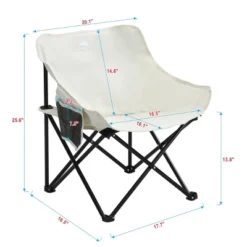 2PCS Outdoor Camping Chairs Folding/Portable, Carry Bag ,Beige -Bold Design Store GUEST 61b846e4 30c0 4f7c 96ee ea4bbcf668a6