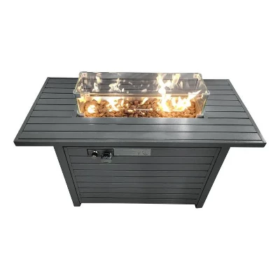 42" W X 25" H Steel Propane Fire Pit Table With Lid 1 42" W X 25" H Steel Propane Fire Pit Table With Lid