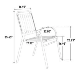 5-Piece Plastic Chair And Steel Table Outdoor Dining Set, Plastic Chairs And Table Set For Garden Patio, Brown -Bold Design Store GUEST 63301afa fc17 4f8a 842a 19ebe3177b0b 3