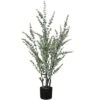 Artificial Plant, 44" Tall, Eucalyptus Tree, Indoor, Faux, Fake, Floor, Greenery, Potted, Real Touch, Decorative, Green Leaves, Black Pot