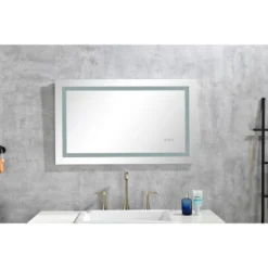 LED Bathroom Mirror 40inx 28inwith Front And Backlight, Large Dimmable Wall Mirrors With Anti-Fog, Memory, 3 Colors, LED Vanity Mirror -Bold Design Store GUEST 647638e9 40d3 4b57 939e 73dc05e5ab86
