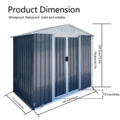 Outdoor Storage Sheds 6FTx4FT Apex Roof Grey -Bold Design Store GUEST 654e4be5 ee12 46eb 93a5 44611a5d39a7