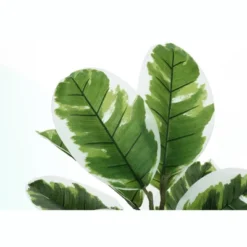 Artificial Plant, 27" Tall, Rubber, Indoor, Faux, Fake, Table, Greenery, Potted, Real Touch, Decorative, Green Leaves, Black Pot -Bold Design Store GUEST 66bb329b 0154 442b a50c a1a254851e90