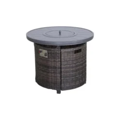 25" H X 32" W Aluminum Propane Outdoor Fire Pit Table