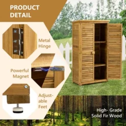 Outdoor Storage Cabinet,Garden Shed,Pool Storage Shed With Lockable Door, Waterproof Roof And 2 Removable Shelves, Storage Shed For Patio And Lawn -Bold Design Store GUEST 67437f92 ad3b 4b49 aff9 7154d64fc6c7