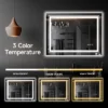 40x24 Inch Frameless LED Bathroom Mirror,Smart Mirror