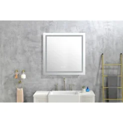36inx 36inLED Bathroom Mirror With Front And Backlight, Wall Mounted Vanity Mirror, Anti-Fog, Memory, 3 Colors, Stepless Dimmable -Bold Design Store GUEST 6942857d 90fc 4aa0 95ea c52bb8864023