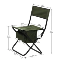 2-piece Folding Outdoor Chair With Storage Bag, Portable Chair For Indoor, Outdoor Camping, Picnics And Fishing,Green -Bold Design Store GUEST 69b91bd3 992b 412a b9cb 16467edc8989