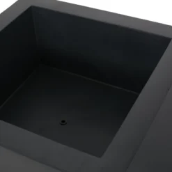 Outdoor 50,000 BTU Lightweight Concrete Rectangular Fire Pit Table With Storage, Dark Gray And Natural Brown (Tank Cover Not Included) -Bold Design Store GUEST 6a304cf6 a26e 4e6a 82e6 8a5729a7a4c7