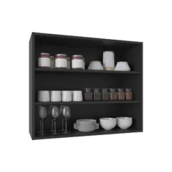 Wall Shelf 30" H, 3 Shelves, Black