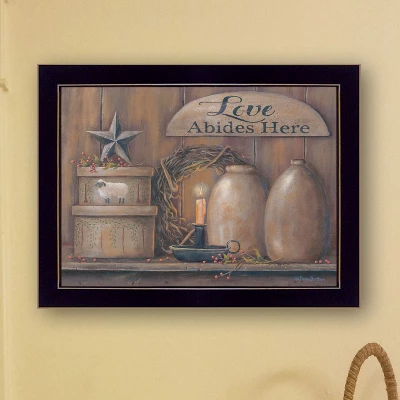 "Love Abides Here Shelf" By Pam Britton, Ready To Hang Framed Print, Black Frame 3 "Love Abides Here Shelf" By Pam Britton, Ready To Hang Framed Print, Black Frame - Image 3