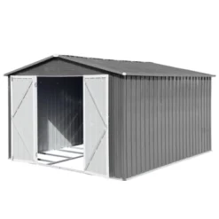 Metal Garden Sheds 8ftx10ft Outdoor Storage Sheds Grey (Old Sku:W1350S00016) 9 Metal Garden Sheds 8ftx10ft Outdoor Storage Sheds Grey (Old Sku:W1350S00016) -Bold Design Store GUEST 6bcb9000 6576 44a5 b2f9 0cf5158ebe9c