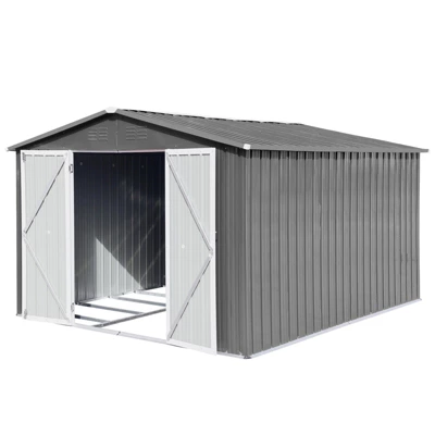 Metal Garden Sheds 8ftx10ft Outdoor Storage Sheds Grey (Old Sku:W1350S00016) 4 Metal Garden Sheds 8ftx10ft Outdoor Storage Sheds Grey (Old Sku:W1350S00016) - Image 4