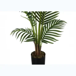 Artificial Plant, 57" Tall, Palm Tree, Indoor, Faux, Fake, Floor, Greenery, Potted, Real Touch, Decorative, Green Leaves, Black Pot -Bold Design Store GUEST 6d40923f 6719 4703 887b 79ae5b9d46d4