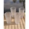 Diamond Cut Acrylic Glasses Drinking Set Of 4 (19oz), Plastic Drinking Glasses, BPA Free Cocktail Glasses, Drinkware Set, Drinking Water Glasses