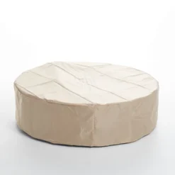 Outdoor 50,000 BTU Round MgO Concrete Propane Fire Pit, Light Grey (Tank Cover Not Included) -Bold Design Store GUEST 71edae43 4343 4a4a aa40 e4fb464cb22d