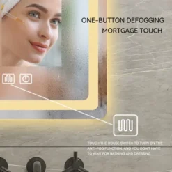 36 In. H LED Single Bathroom Vanity Mirror In Polished Crystal Bathroom Vanity LED Mirror For Bathroom Wall Smart Lighted Vanity Mirrors -Bold Design Store GUEST 722b5012 70f4 4f6e 9236 575e991524b5