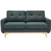 67.7" Wide Mid-Century Modern Polyester Tufted Loveseat Sofa With Wooden Legs