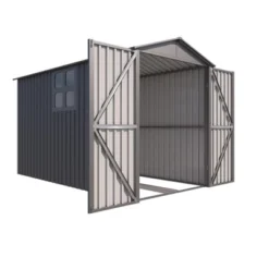 Motorcycle Outdoor Steel Storage Shed With Window ,tracks And Fixtures,Grey -Bold Design Store GUEST 73703b10 b008 41f4 aab8 97f0640da2f9