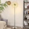 Crystal Floor Lamp For Bedroom, Floor Lamp For Living Room,Standing Lamp,Modern Floor Lamp For Room Decor, 32 Firework Crystal Harnesses Included