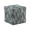 Modern Pouf Multi-Color Fabric Upholstered Ottoman, Non-Slip Floor Pouf, Bean Bag Chair, 1pc Sitting Pouf