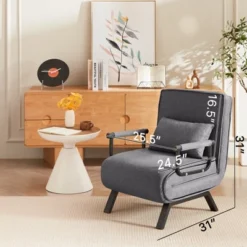 Folding Chair Bed, Comfy Convertible Sleeper Sofa, 5 In 1 Folding Bed With 5-Position Adjustable Backrest & Pillow, Floor Single Chairs -Bold Design Store GUEST 76f64b3f d7fb 49d3 8e9a 8ee8ac5e4260